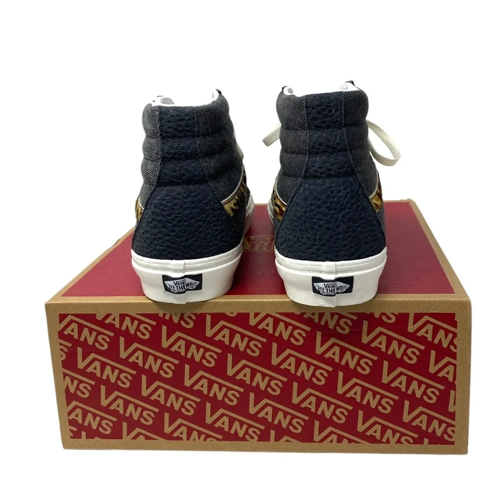 VANS Skate Sk8-Hi Shoe Gray Pony Suede Canvas Men Sneakers Casual High ALSU01657